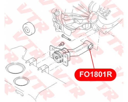 FO1801R VTR Сайлентблок опоры КПП для Ford Transit [FA] 2000-2006