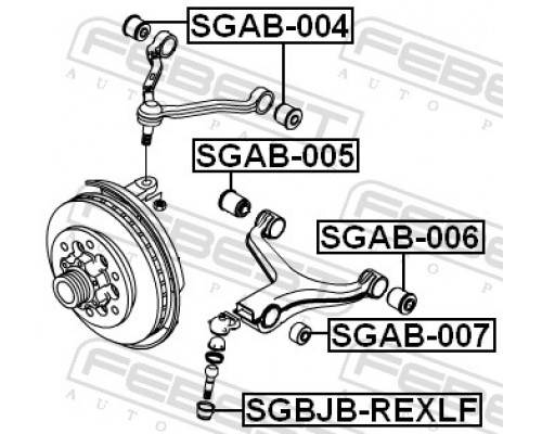 SGBJB-REXLF FEBEST Пыльник шаровой опоры