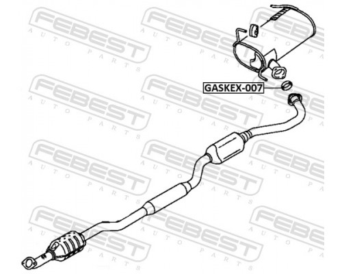 GASKEX-007 FEBEST Кольцо глушителя GASKEX-007 FEBEST Кольцо глушителя