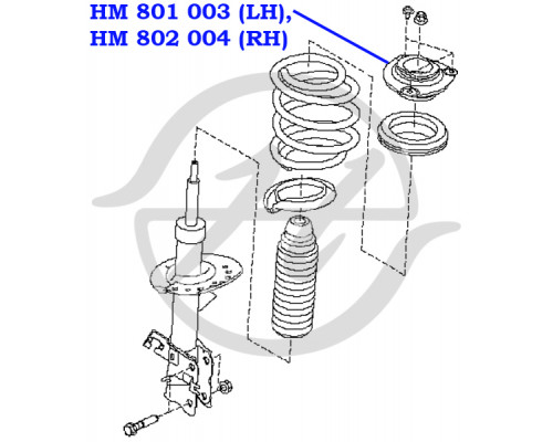 HM802004 Hanse Опора переднего амортизатора правая