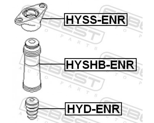 HYD-ENR FEBEST Отбойник заднего амортизатора