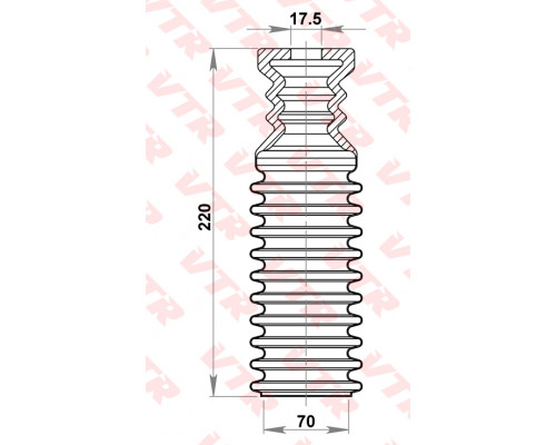 NI2102R VTR Пыльник с отбойником к-кт на 1 задней подвески для Nissan Primera P10E 1990-1996