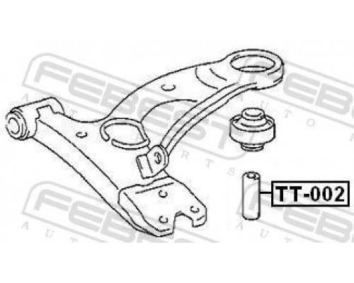 TT-002 FEBEST Втулка сайлентблока реактивной тяги