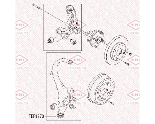 TEF1270 Tatsumi Сайлентблок задний