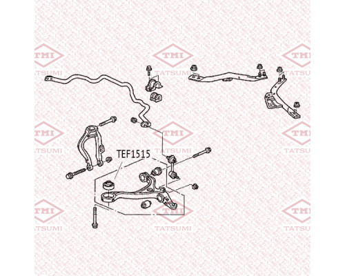 TEF1515 Tatsumi Сайлентблок нижнего рычага передний