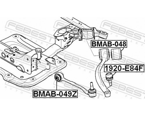 BMAB-049Z FEBEST Сайлентблок передней поперечной тяги