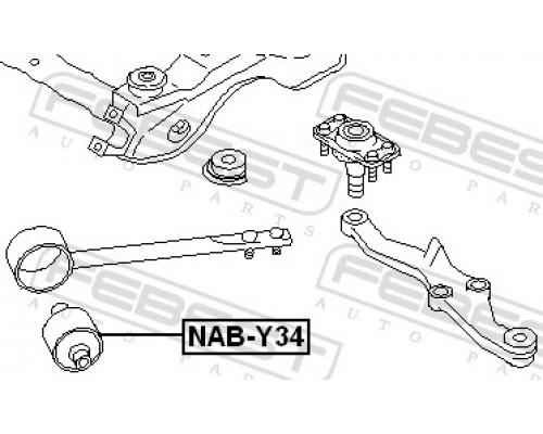 NAB-Y34 FEBEST Сайлентблок торсиона переднего