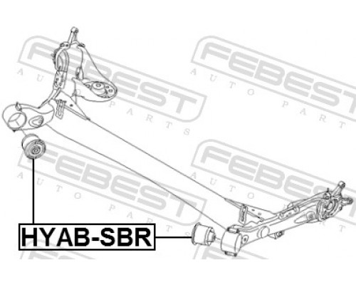 HYAB-SBR FEBEST Сайлентблок задней балки