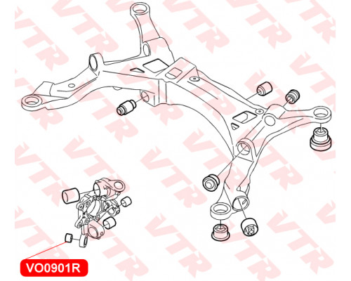 VO0901R VTR Сайлентблок заднего поворотного кулака