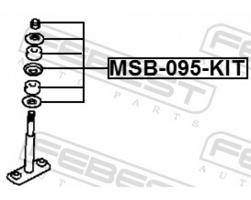 MSB-095-KIT FEBEST Втулка (сайлентблок) стойки стабилизатора