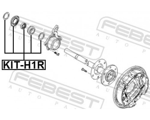 KIT-H1R FEBEST Подшипник полуоси заднего моста