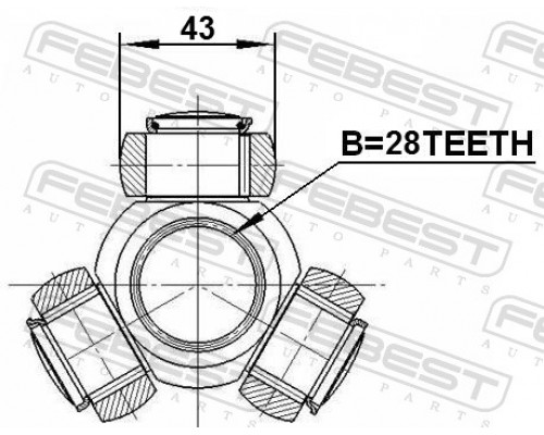 2116-CA220 FEBEST Трипоид