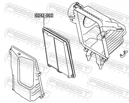 0242-002 FEBEST Фильтр воздушный