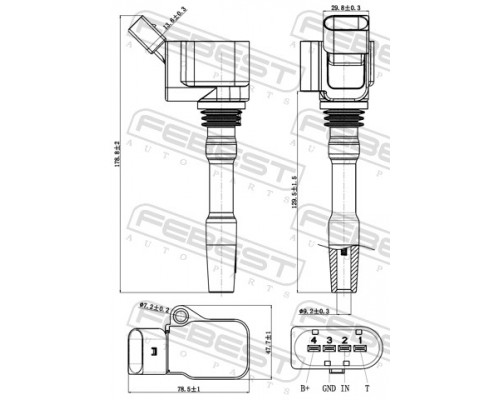 236400-05 FEBEST Катушка зажигания