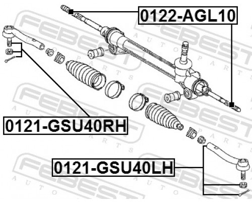 0122-AGL10 FEBEST Тяга рулевая