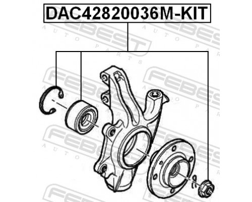 DAC42820036M-KIT FEBEST Подшипник ступицы (к-кт)