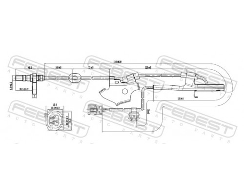 01606-004 FEBEST Датчик ABS передний правый