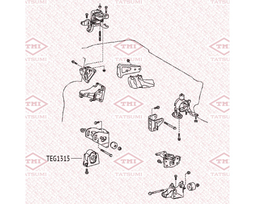 TEG1315 Tatsumi Опора двигателя передняя