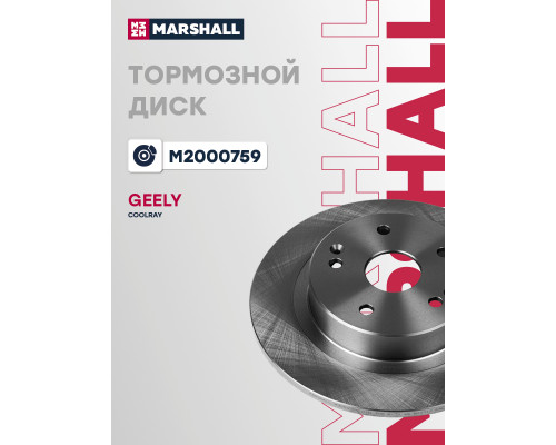 Диск тормозной задний GEELY COOLRAY 19-