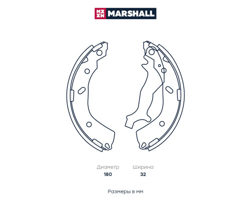 Тормозные колодки барабанные задние HYUNDAI GETZ 02-