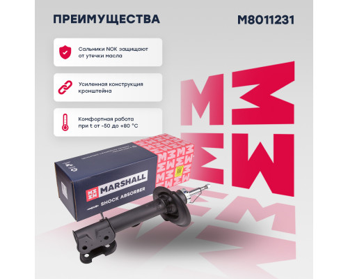 Амортизатор газ. передн. лев. Hyundai Santa Fe II 10-; Kia Sorento II 09- (M8011231) Амортизатор газ. передн. лев. Hyundai Santa Fe II 10-; Kia Sorento II 09- (M8011231)