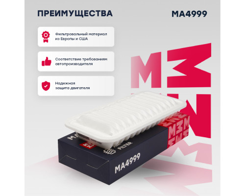 Фильтр воздушный CITROEN C1 05-; PEUGEOT 107 05-; TOYOTA PLATZ 99-, YARIS 99-