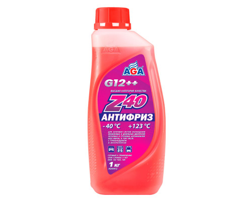 Антифриз AGA Z40 красный G12++ ‎(946 мл/1 кг)