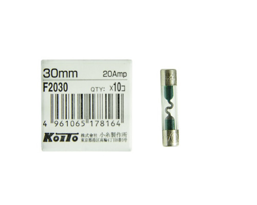 Предохранитель Koito 20A-стеклянный 30mm