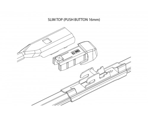 Комплект адаптеров Osawa Slim Top (PUSH BUTTON) 16мм KM3 (2шт.) для FMW серии