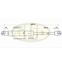 GGS020250 G.U.D Амортизатор двери багажника