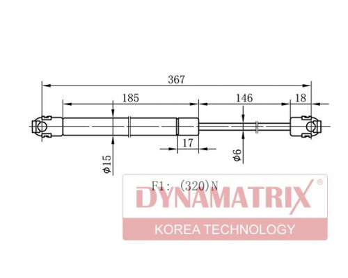 DGS2334BC DYNAMAX-Korea Амортизатор капота для BMW 3-serie E36 1991-1998