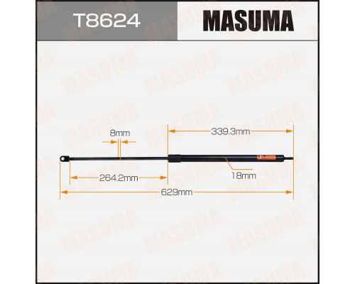 T8624 Masuma Амортизатор капота для Audi 80/90 [B3] 1986-1991