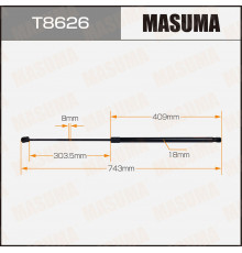T8626 Masuma Амортизатор капота