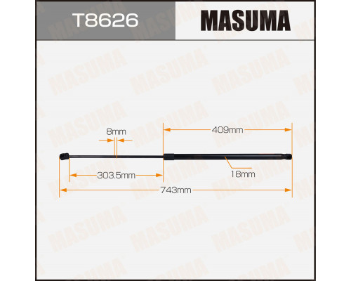 T8626 Masuma Амортизатор капота