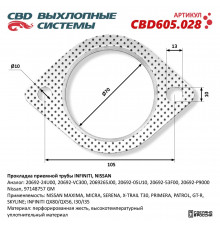 CBD605.028 CBD Прокладка глушителя