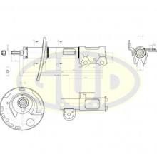 GSA339031 G.U.D Амортизатор передний правый для Toyota RAV 4 2006-2013