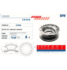 6310480 FRENBU Диск тормозной задний для BPW ECO MAX 1996>