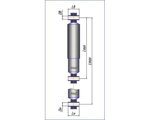 59005P PAAZ Амортизатор задний