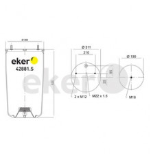 42881.S EKER Воздушная подушка (опора пневматическая)