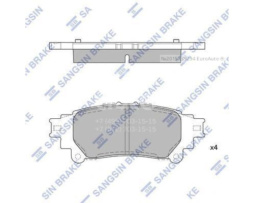 SP1458 HI-Q Колодки тормозные задние дисковые к-кт