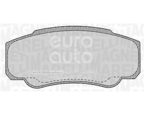 363916060188 Magneti Marelli Колодки тормозные задние дисковые к-кт