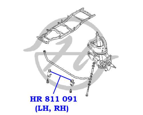 HR811091 Hanse Втулка (сайлентблок) переднего стабилизатора