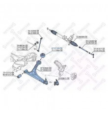87-07260-SX Stellox Сайлентблок переднего рычага задний вертикальный
