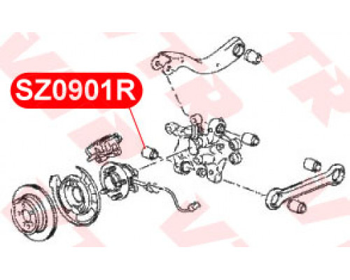 SZ0901R VTR Сайлентблок заднего поворотного кулака для Suzuki Grand Vitara 2005-2015