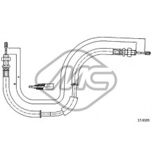 83923 Metalcaucho Трос стояночного тормоза