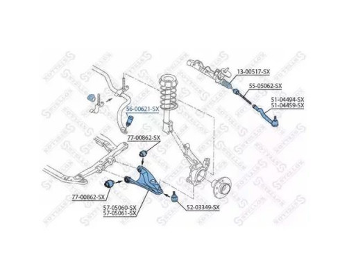 56-00621-SX Stellox Стойка переднего стабилизатора