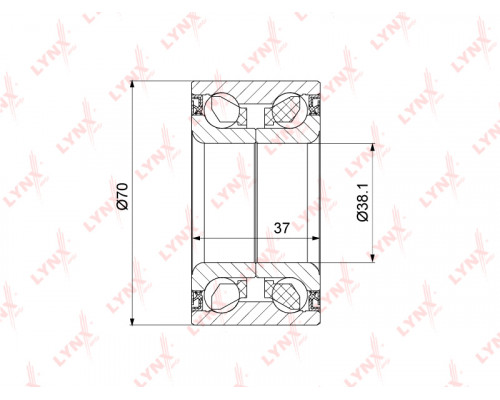 WB-1451 Lynx Подшипник ступицы (к-кт)