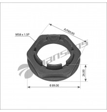 200.038 Mansons Гайка передней ступицы для DAF XF 105 2005-2013