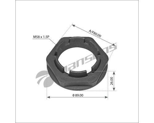 200.038 Mansons Гайка передней ступицы для DAF XF 105 2005-2013