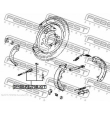 01100-FZJ70R-KIT FEBEST Тяга стояночного тормоза